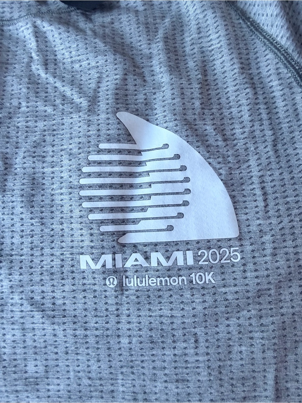 lululemon athletica Unisex Miami 10k 2025 Gray Top SP